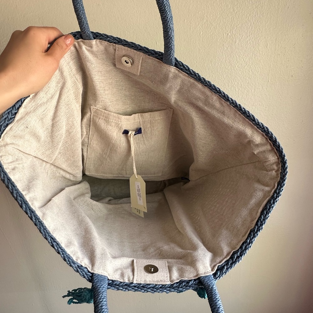 Bujibaja woven beach bag - Picture 2 of 4